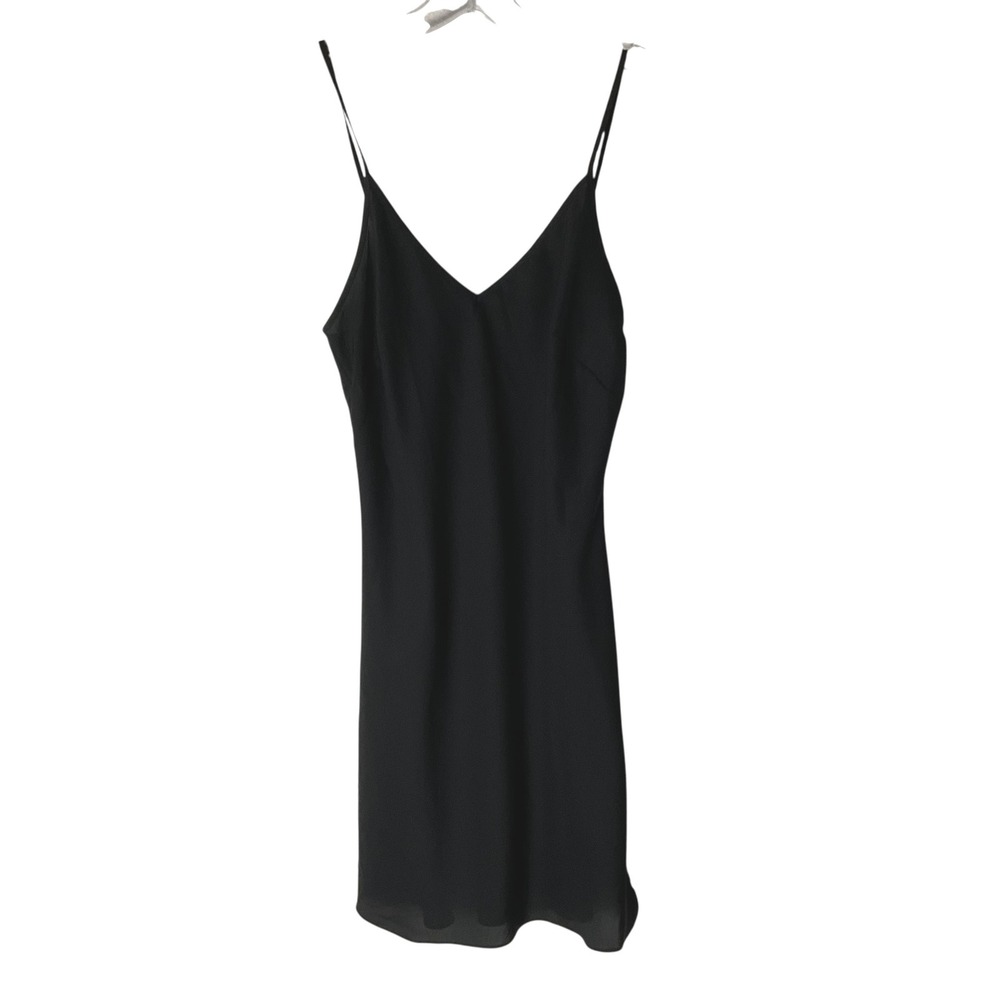 3.1 Phillip Lim‎ Slip Dress Minimalist Sheer Adjustable Straps Black Size 0